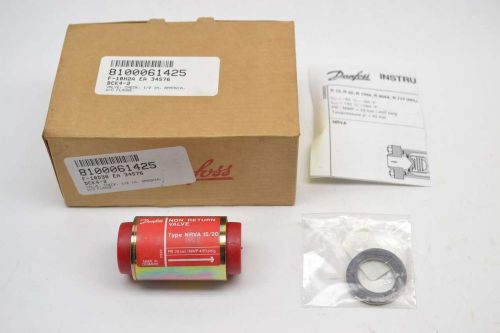 NEW DANFOSS NRVA15-20 AMMONIA 1/2 IN STEEL HORIZONTAL LIFT CHECK VALVE B370707