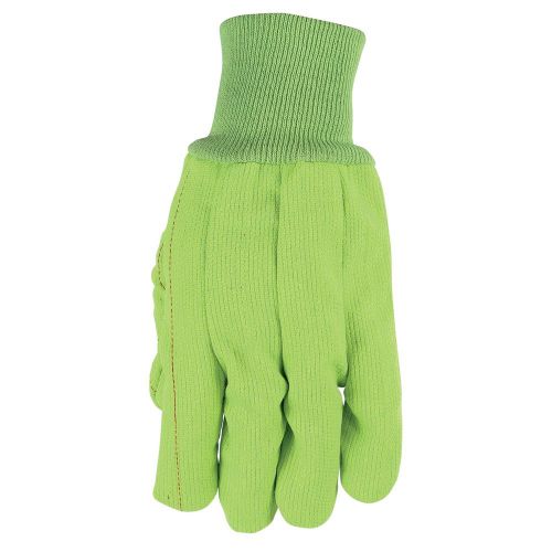 Mcr safety corded double palm green  gloves - 3-pairs for sale