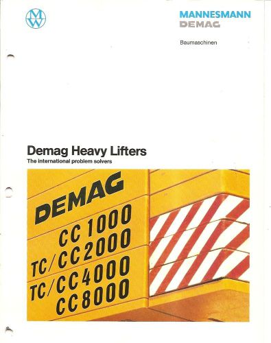 Equipment brochure - mannesmann demag - cc 1000 et al heavy lift cranes (e1446) for sale