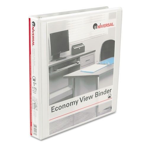 Universal Round Ring Economy Vinyl View Binder, 12/Carton - UNV20962CT