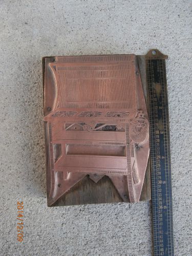 RARE LETTERPRESS PRINTING BLOCK DANGLER COOKING STOVE INTRICATE ADVERTISING