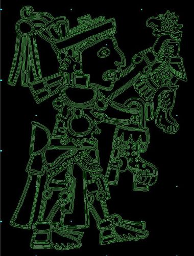 Aztec Warrior design DXF file for CNC laser, plasma cutter,or router