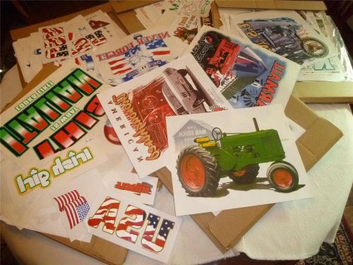 LOT OF 500+ ASSORTED T-SHIRT / SWEATSHIRT HEAT TRANSFERS, PRO WORLD