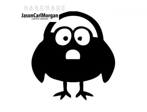 JCM® Iron On Applique Decal, Bird Black