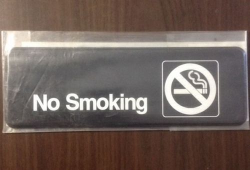 TRAEX &#034;NO SMOKING&#034; Symbol SIGN, 3&#034; X 9&#034; Heavy Duty Plastic Construction NEW