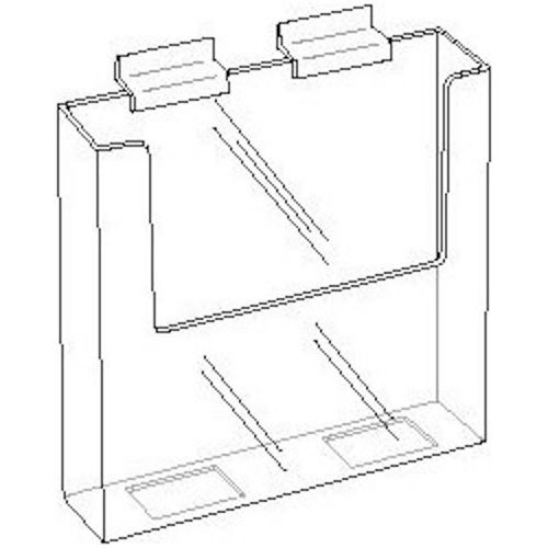 7.5 inch wide Clear Acrylic Slatwall Brochure Holder  Lot of 10   DS-LHW-Z151-10