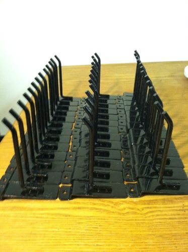 Lot of 39 - 4&#034; Black Slat Board Retail Store Display Wall Peg Hook-HEAVY DUTY