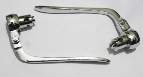 ROYAL ENFIELD BSA TRIUMPH INVERTED CHROME BRAKE &amp; CLUTCH LEVER 7/8