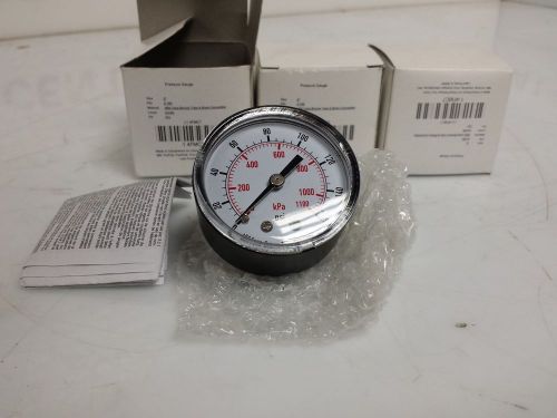 LOT 3 pressure gauge air compressor  2&#034; PCI  0-160 FILL DRY ABS CASE 4FMC7