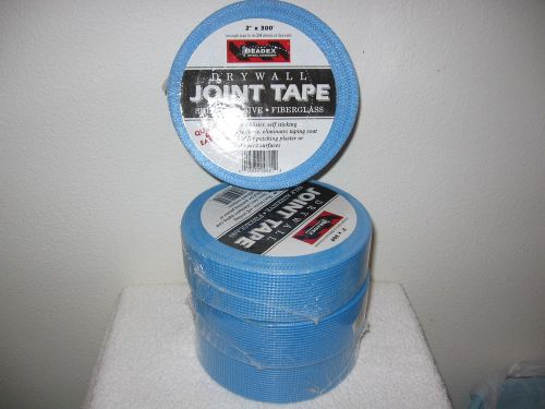 LOT OF 4 NEW ROLLS BEADEX DRYWALL JOINT TAPE SELF ADHESIVE FIBERGLASS 2&#034; X 300&#039;