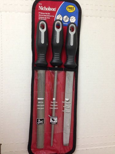 Nicholson 22018h 3 piece ergonomic 8&#034; general file purpose set for sale