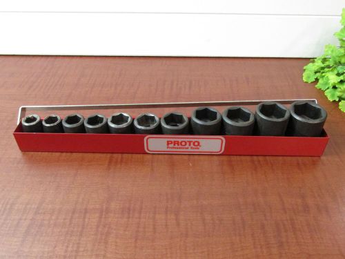 Proto Professional 1/2&#034; Drive 11 Piece Impact Socket Set - 6 Point 1/2&#034;- 1 1/8&#034;