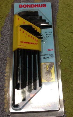 New bondhus ball driver set us standard 0.05 to 3/8 BLX 13 Allen wrench set