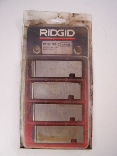 Ridgid Universal 1/2&#034; - 3/4&#034; NPT Dies 47745 Alloy Right Hand Pipe Threading