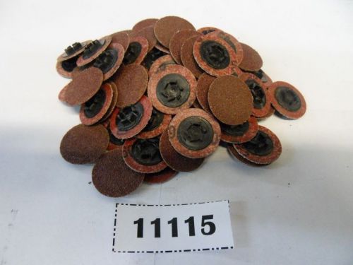 75 PIECES 1&#034; 60 GRIT MERIT POWER LOCK SANDING DISC**NEW** 11115