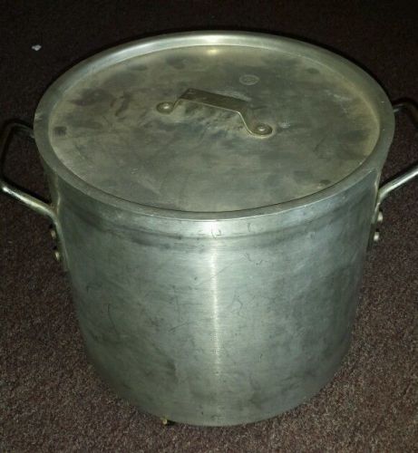 Stock Pot 20 Quart Eagle Ware Aluminum Heavy Duty 10&#034;Tall Catering Reunions Used