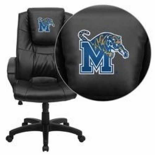 Flash Furniture GO-5301BSPEC-BK-LEA-40003-EMB-GG Memphis Tigers Embroidered Blac