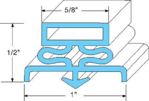 DOOR GASKET 23-5/8&#034; x 59-3/4&#034; Rubber Type R Grey for Traulsen ALLPOINTS #741045