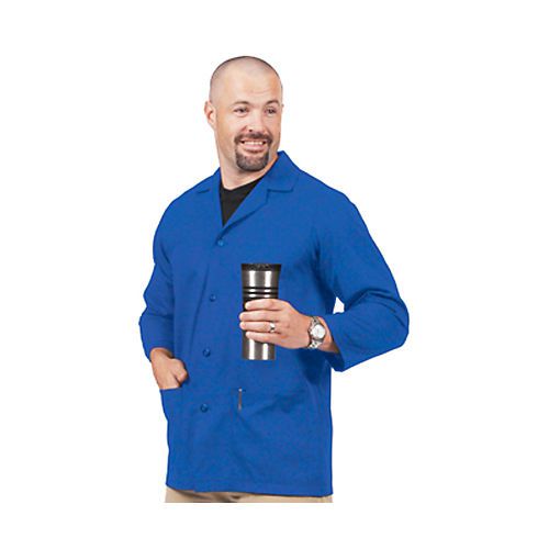 Male Smock, Royal Blue, Medium, 65/35 Poly Cotton Poplin, 3 Pockets, 88319, K73