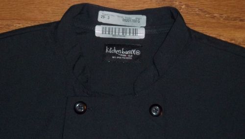 KITCHEN BASIX Pinnacle Black Uniform Restaurant Chef Coat Jacket C375 Men&#039;s 2XL