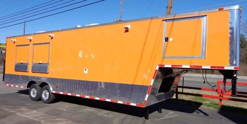 Concession Trailer 8.5&#039;x34&#039; With Appliances - Gooseneck (Orange)