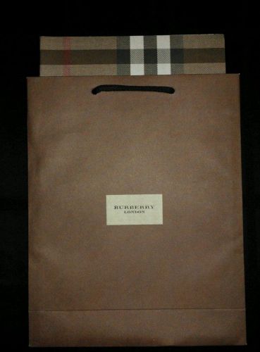 Burberry London shopping bag and folder set