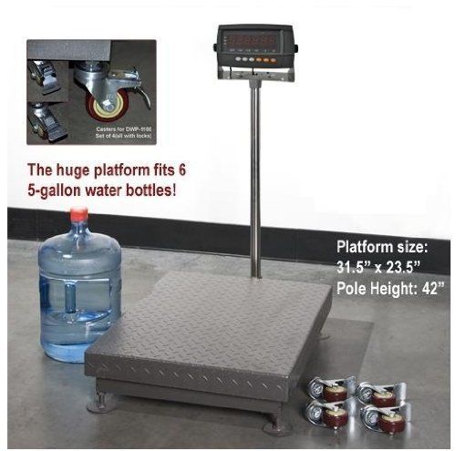 Digiweight dwp-1100 industrial heavy duty bench shipping scale up to 1100 lb new for sale