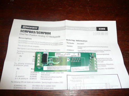 Dataforth SCMPB03 Single channel I/O panel