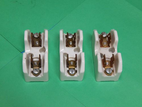 Lot of 3 Union 388-401 Ceramic Fuse Holder 388401