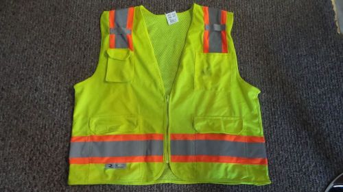 Lot of 2 Radians Class 2 level 2 safety vests size large  SV2ZGM SV6G