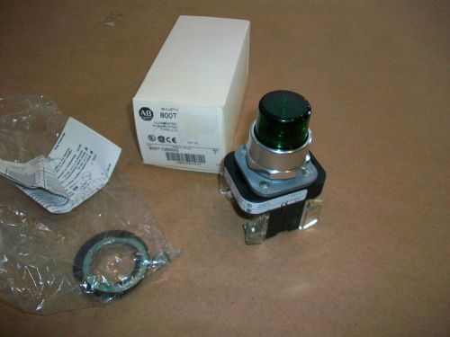 Allen Bradley Illuminated Push Button 800T-QB20G  Series T  240VAC  NEW IN BOX