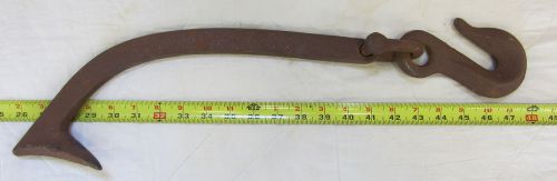 Log Skidding Hook Tree Logging Log Dog Tool w/ Chain Hook Use w/ Horses