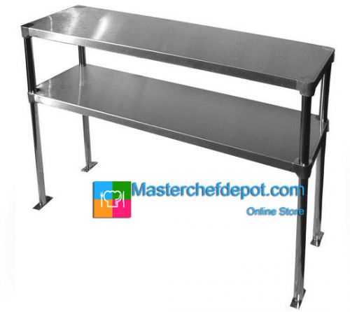 Stainless steel adjustable double over shelf 12&#034; x 60&#034; nsf adbs12x60 for sale