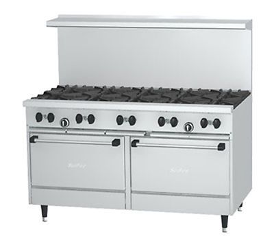 Garland USRange X60-10RR, 60 inch 10 Burner SunFire Gas Range with Space Saver