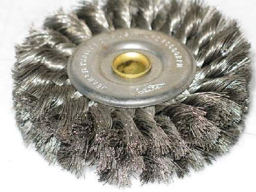 OSBORN 26250 KNOTTED WIRE WHEEL BRUSH, 4&#034; WIDE, 1&#034; X .0118&#034; X 1/2&#034;, 20K RPM