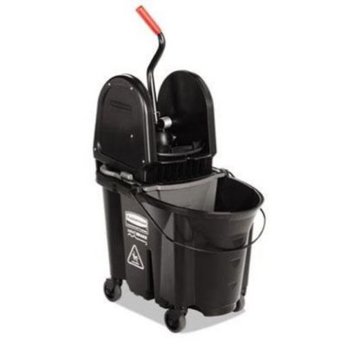 Rubbermaid Commercial - Executive Wavebrake Down-Press Mop Bucket Black 35 Quart