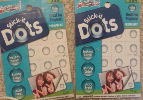 2. NEE MINT PACKS Artskills STICK-IT Glue DotS 72 PC EACH PACK 144 DOT TOTAL