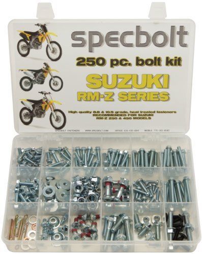 250pc Specbolt Suzuki RMZ 250 or 450 four stroke Bolt Kit for Maintenance &amp; Rest