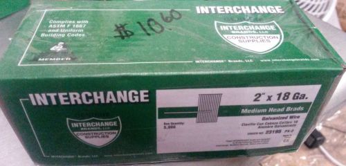 Interchange Medium Head Brads 2&#034; x 18 Ga. Box