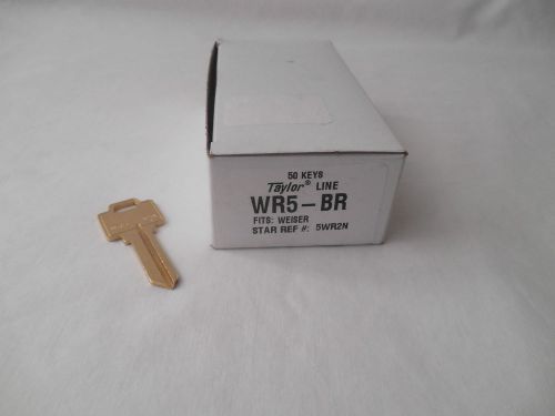 WR5 FITS: WEISER KEY BLANK / 50 KEY BLANKS TAYLOR LINE WR5-BR FREE SHIPPING