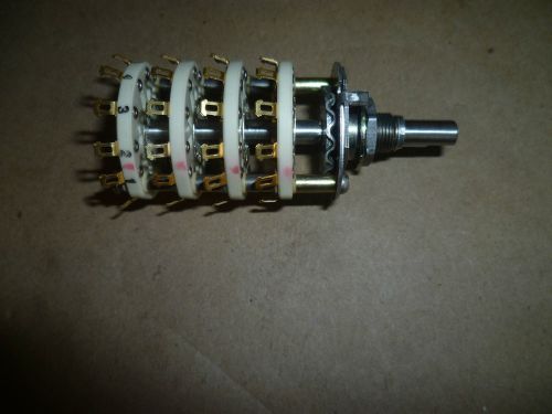 2 POLE 5 THROW ITT CORP ROTARY SWITCH # 125793 , 5930009568772 , 28VDC / 115VAC