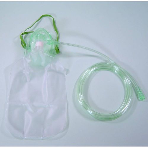 Oxygen mask, non-rebreather with reservoir bag, adult (50/cs) for sale