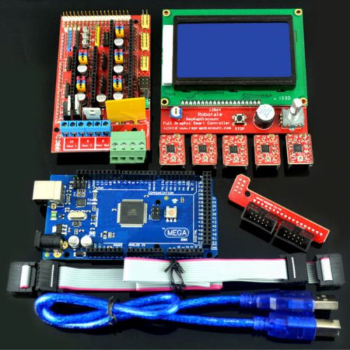 LCD12864 RAMPS 1.4 Board 2560 R3 Control Board A4988 Driver Kit For 3D Printer