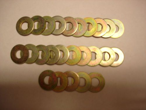 Lot of 25 - 3/8&#034; yellow zinc hardened uss flat washer for sale