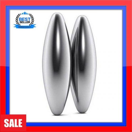 2 Pcs Big Oval Magnetic Singing Stone Hematite Rattlesnake Egg Magnets