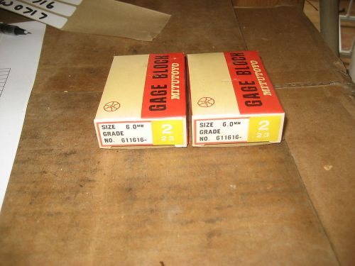 MITUTOYO 611616 GRD2 6.0MM GAGE BLOCK (LW0715-1)