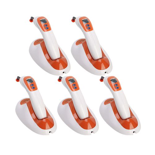 5 PCS Dental 7W Cordless LED Curing Light 1500-2000mw Lamp Denjoy D6