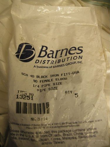 5 - Barnes Distributation 90 Female Elbow 1/4 pipe size