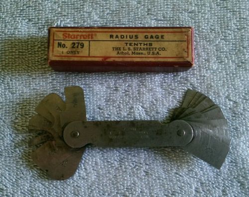 Vintage Starrett Radius Gage, No. 279 w/box