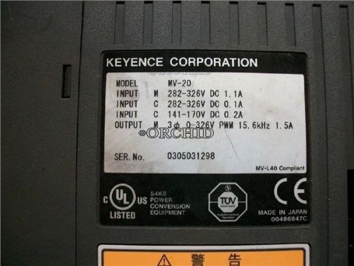 Used KEYENCE MV-20 Servo Driver Tested